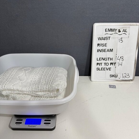 Unbranded Open Knit Crochet Maxi Dress Cover Up Size M White Sheer Beachy Casual - Picture 7 of 11